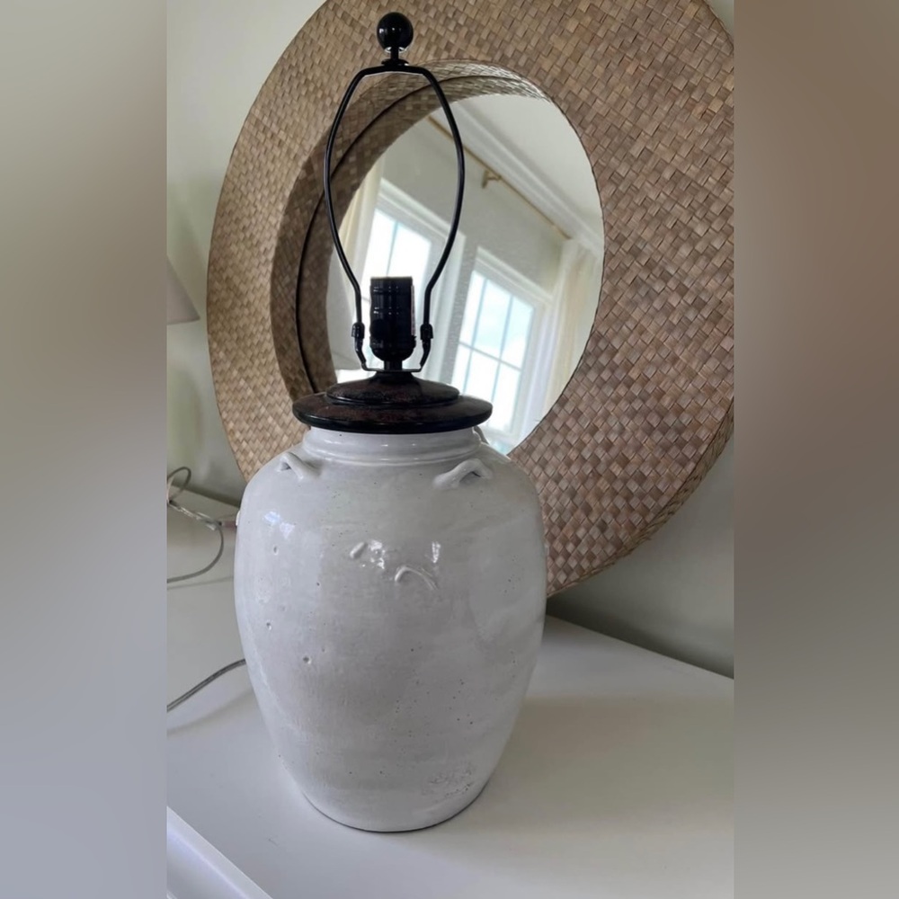 Pottery Barn Courtney table lamp.  Size small, color ivory.